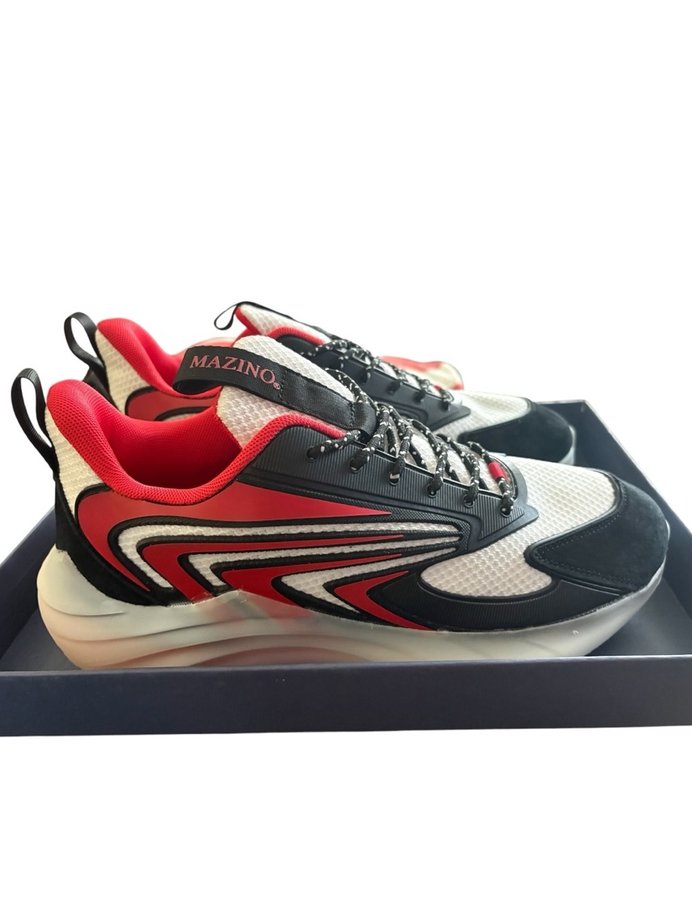 Mazino Krypton Sneakers Black, Red and White Mens Size 11